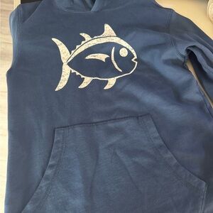 Southern Tide Navy Fish Graphic Hoodie